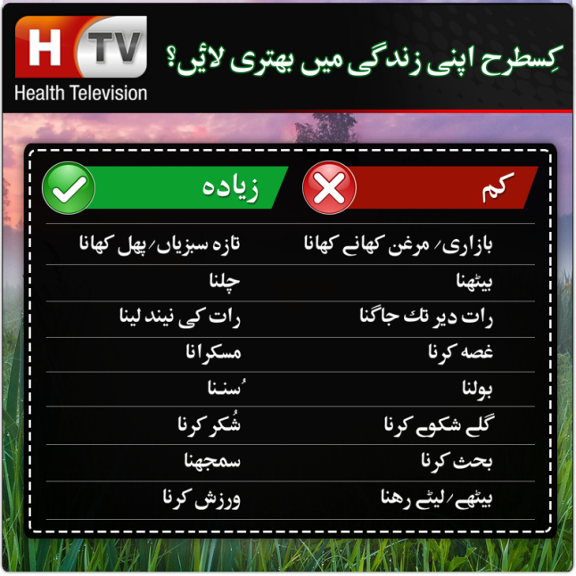 Health Tip In Urdu